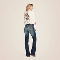 ARIAT WOMENS TROUSER MID RISE ENTWINED WIDE LEG JEAN