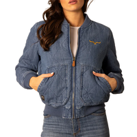 KIMES RANCH WOMENS MARINA BOMBER JACKET - DENIM