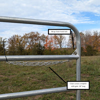 8' Galvanized 5-Bar BORDER Tube Gate