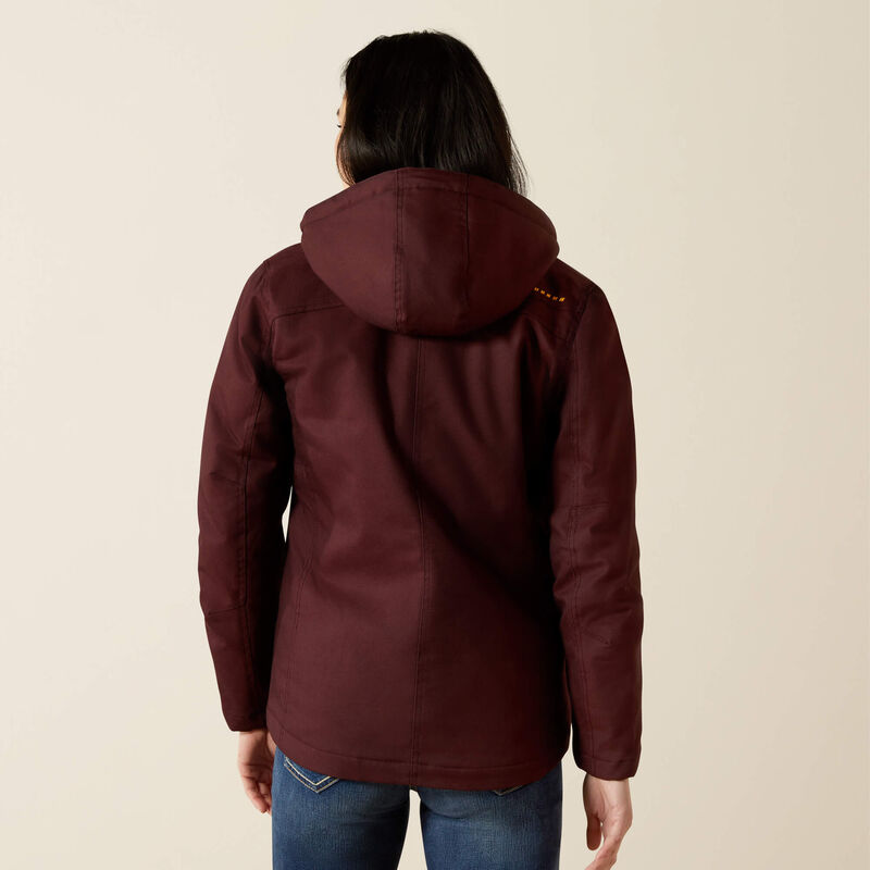 ARIAT WOMENS REBAR DURCANVAS INSULATED JACKET - FUDGE