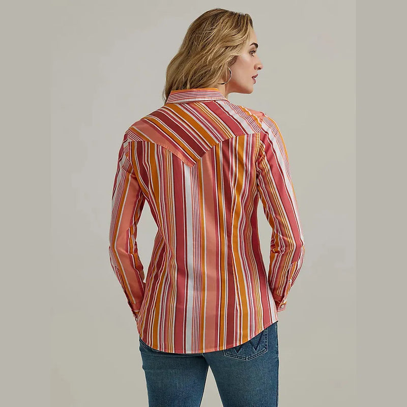 WRANGLER WOMENS ALL OCCASION SNAP SHIRT - SUNNY STRIPE