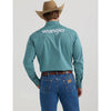 WRANLGER MENS LOGO WESTERN SHIRT - TEAL