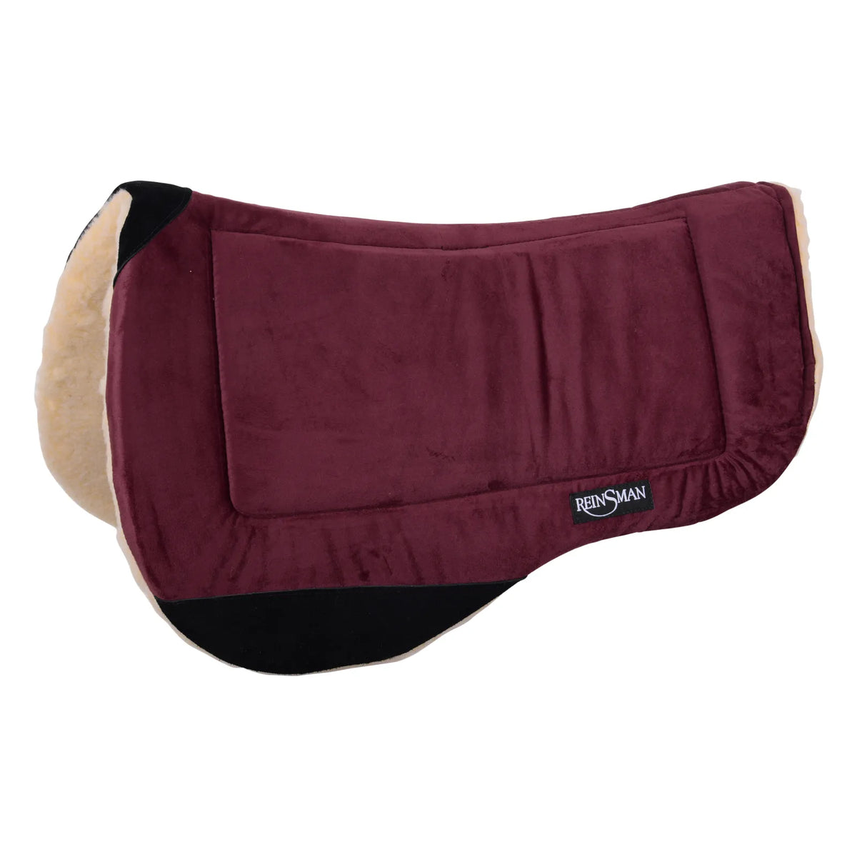 REINSMAN CONTOURED TRAIL PAD - WINE SUEDE 30"X34"