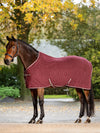 LEMIEUX ARIKA MONOGRAM FLEECE RUG - BURGUNDY
