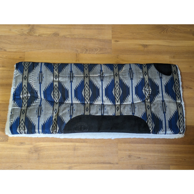 WESTERN AZTEC SADDLE PAD WITH FLEECE BOTTOM 32"