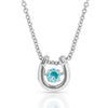 MONTANA SILVERSMITHS DANCING BIRTHSTONE HORSESHOE NECKLACE