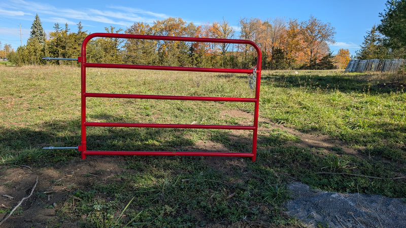 BORDER GATE - RED 5-BAR 6FT