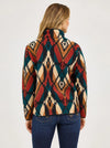WRANGLER WOMENS RETRO QUARTER ZIP SHERPA PULLOVER