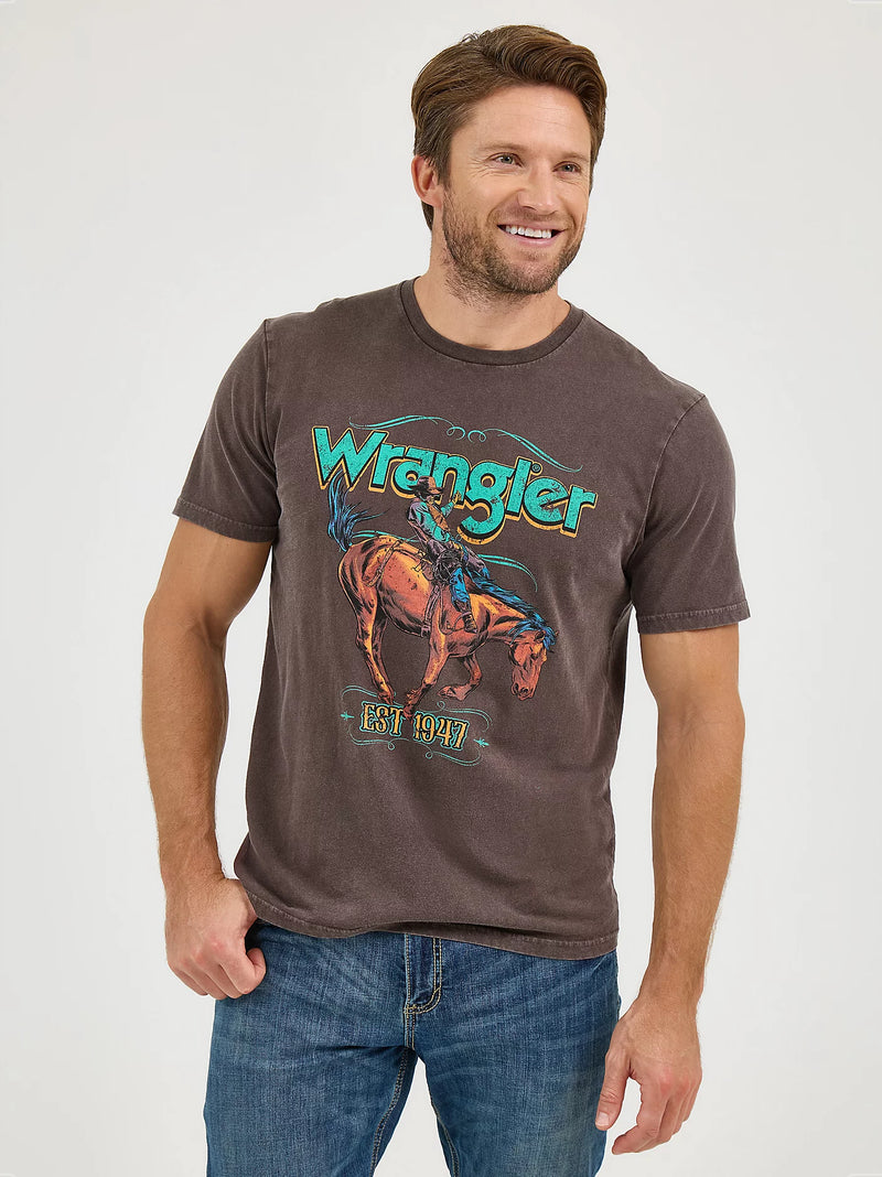 WRANGLER MENS BUCKING HORSE GRAPHIC TEE