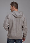 ROPER MENS HOODIE - GREY/BURGUNDY