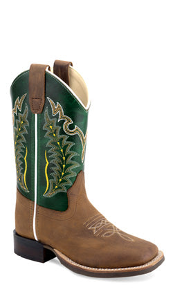 OLD WEST YOUTH COWBOY BOOT - GREEN