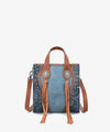 TRINITY RANCH FLORAL TOOLED CONCHO TOTE BAG