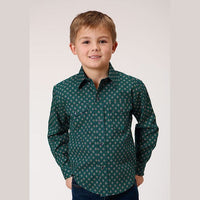 ROPER BOYS CROSS WALK FOULARD WESTERN SHIRT