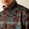 ARIAT MENS CALDWELL LOGO 1/4 ZIP SWEATER - DEEP MAHOGANY