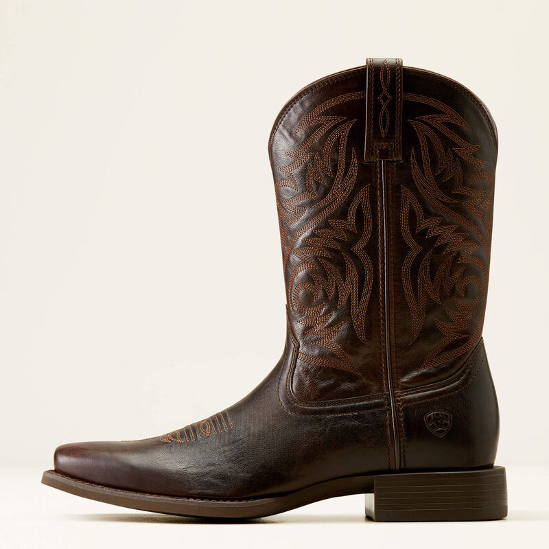 ARIAT MEN SPORT HERDSMAN COWBOY BOOT - BURNISHED CHOCOLATE (Clearance)