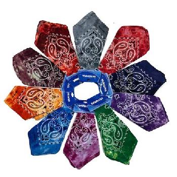 PAISLEY TIE DYE BANDANA