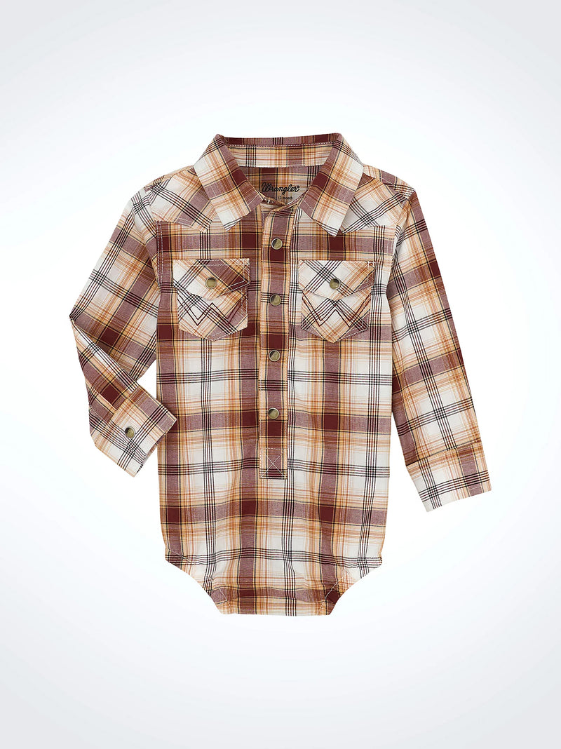 WRANGLER BABY BOY BODYSUIT - CLASSIC BROWN