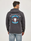 WRANGLER MENS LONG LIVE COWBOYS HOODIE - WORN GREY