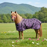 Nordic Star Pony/Mini Fly Sheet Purple Zebra  - Standard Neck