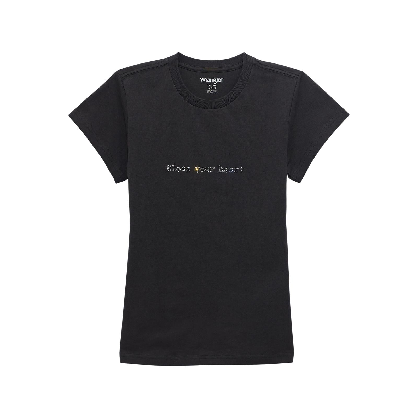 2026 - WRANGLER WOMENS SHRUNKEN BAND TEE SHIRT - PHANTOM