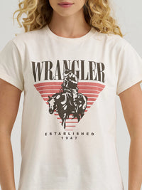 WRANGLER WOMEN GRAPHIC RETRO TEE - WHISPER WHITE
