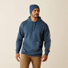 ARIAT MENS REBAR GRAPHIC HOODIE - ORION BLUE