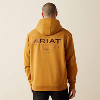ARIAT MENS SOUTHWEST SIMPLE HOODIE - BONE BROWN