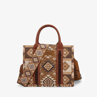 WRANGLER AZTEC PATTERN DUAL SIDED PRINT TOTE BAG