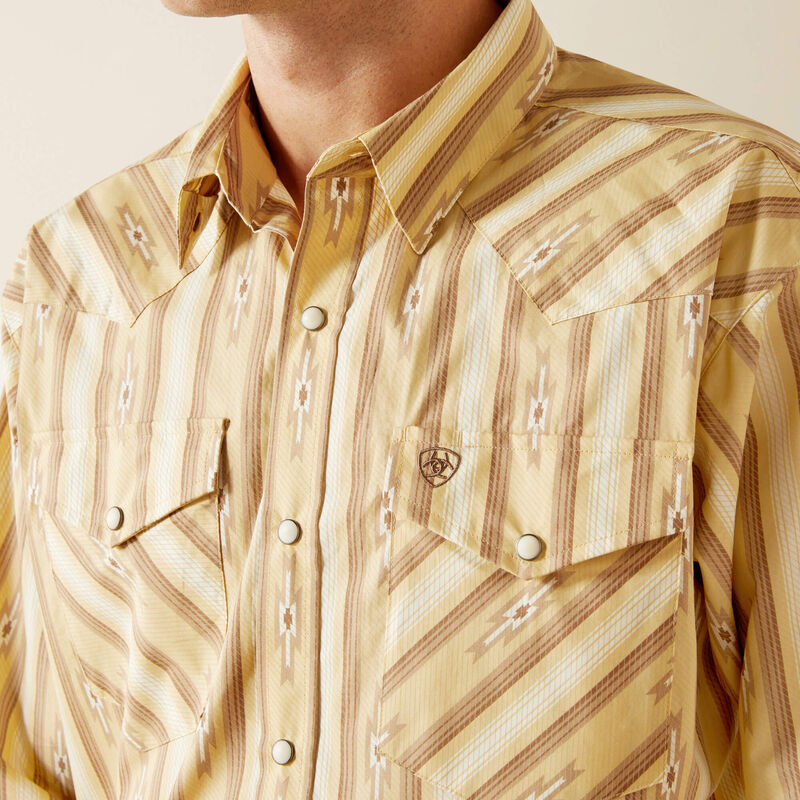 ARIAT MENS TOMMY CLASSIC FIT SHIRT - BEIGE