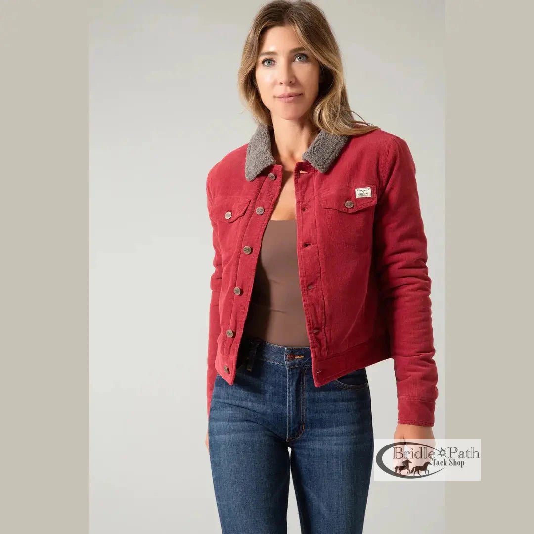 KIMES RANCH WOMENS WINSLOW SHERPA JACKET - RUST CORD