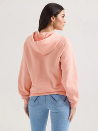 WRANGLER WOMENS BOLD LOGO HOODIE - PINK BUBBLE