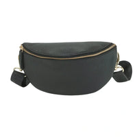 RIVET AND BURR HALF MOON FANNY PACK WITH REMOVABLE STRAP