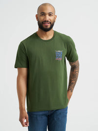 WRANGLER MENS REISSUE RODEO CLOWN TEE - BLACK FOREST