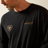 ARIAT MENS CLEAN STRIPE LONG SLEEVE TEE - BLACK