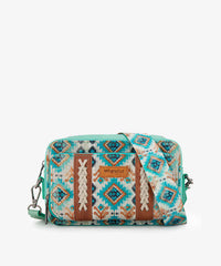 WRANGLER AZTEC DUAL SIDED PRINT CROSSBODY PURSE