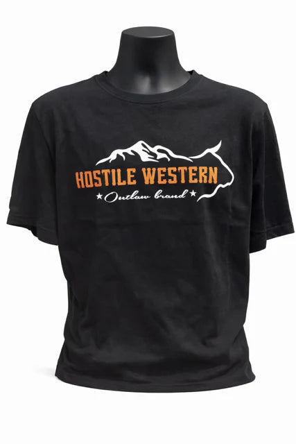 Hostile Western Mens Tee - Black - Hostile Western