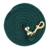 WEAVER LEATHER POLY LEAD ROPE 10' WITH SOLID BRASS SNAP - SOLID COLORS