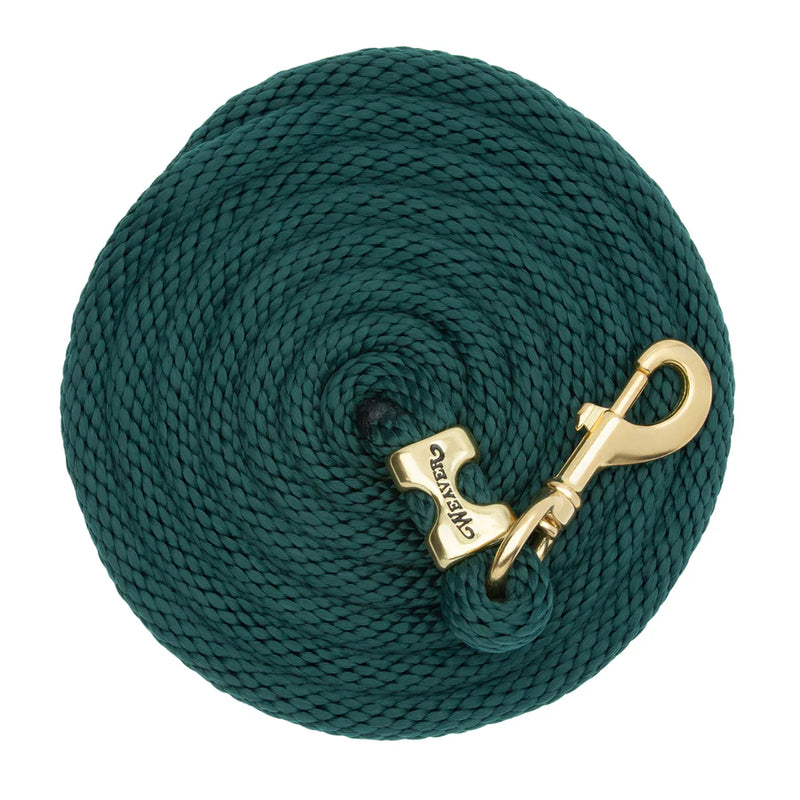 WEAVER LEATHER POLY LEAD ROPE 10' WITH SOLID BRASS SNAP - SOLID COLORS