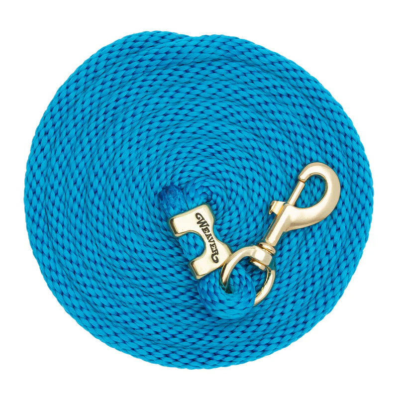 WEAVER LEATHER POLY LEAD ROPE 10' WITH SOLID BRASS SNAP - SOLID COLORS