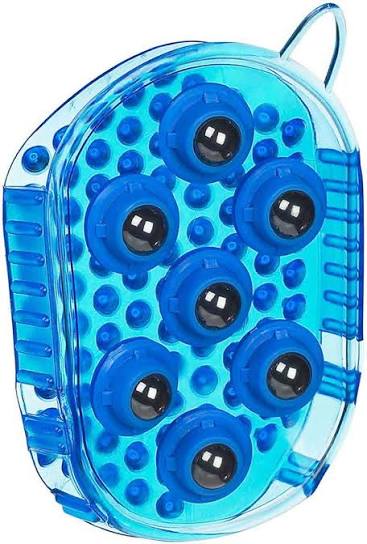 GEL GROOMER MASSAGE MITT WITH MAGNETIC ROLLERS