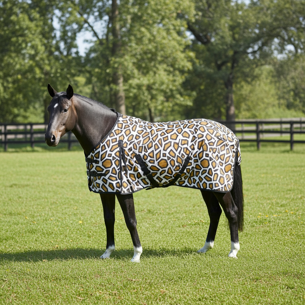 Nordic Star Fly Sheet Giraffe Print  - Standard Neck