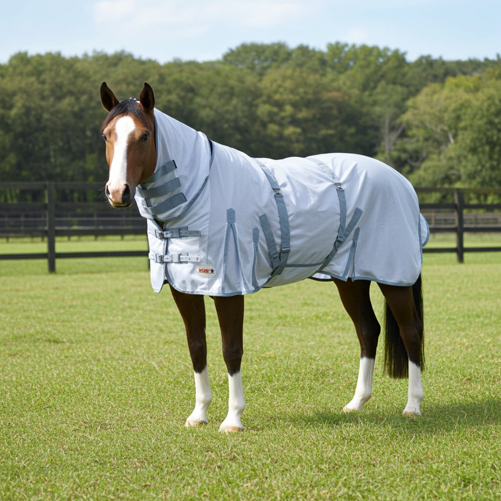 NORDIC FLY SHEET COMBO WITH NECK AND BELLY - GREY BINDING – Bridle Path ...