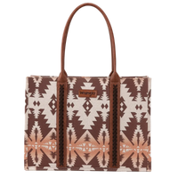 Wrangler Southwestern Aztec Print Canvas Wide Tote