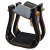 NETTLES BARREL RACING STIRRUP LEVER SYSTEM - BLACK & PAINTED DARK PURPLE