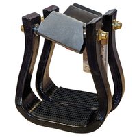 NETTLES BARREL RACING STIRRUP LEVER SYSTEM - BLACK & PAINTED DARK PURPLE