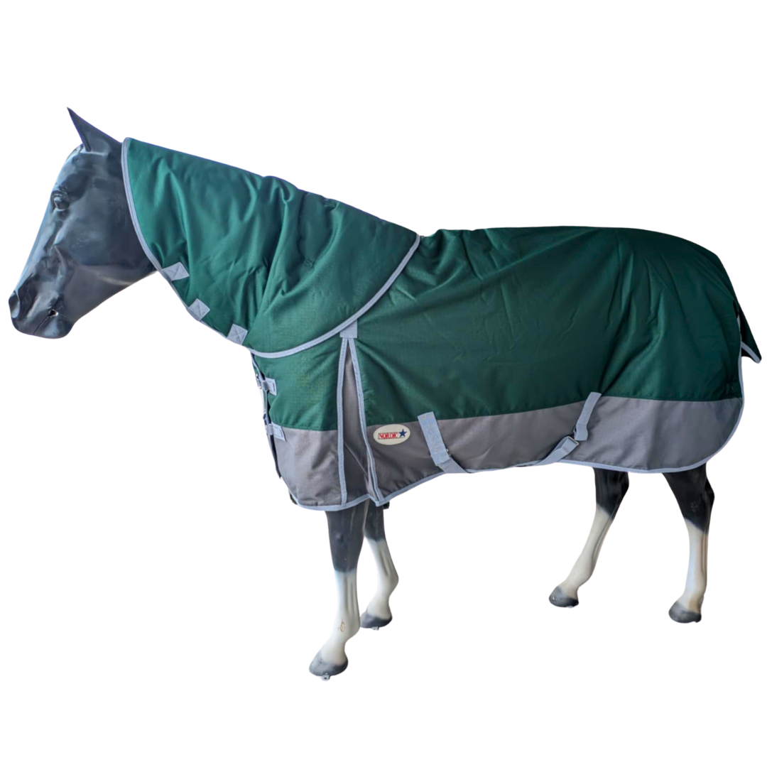 Nordic Star Winter Turnout 1200D - 300G - Detach-A-Neck - Green/Grey