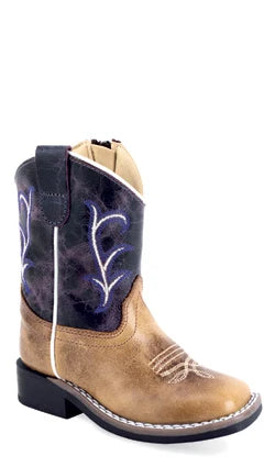 Old West Toddler/Youth Western Cowboy Boot - Purple Top