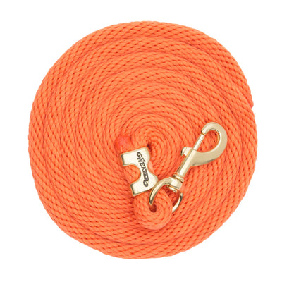 WEAVER LEATHER POLY LEAD ROPE 10' WITH SOLID BRASS SNAP - SOLID COLORS