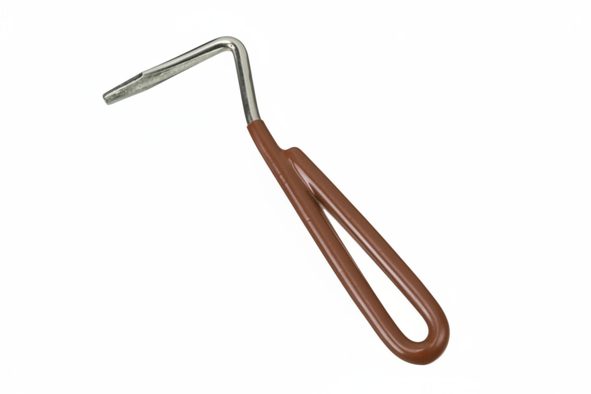 VINYL COATED STEEL HOOF PICK