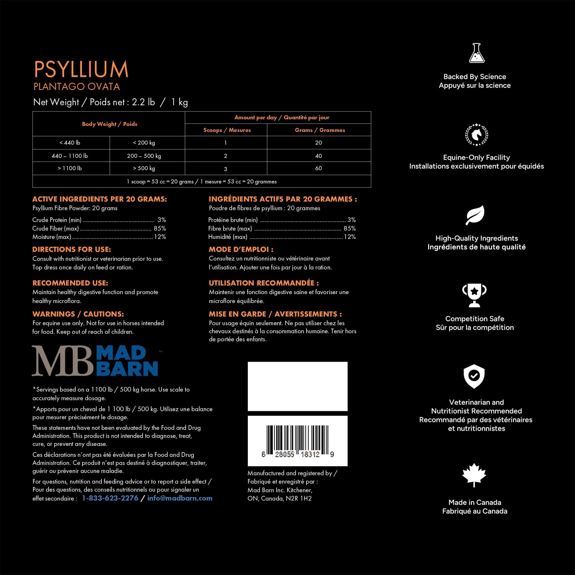 Mad Barn Psyllium 1KG
